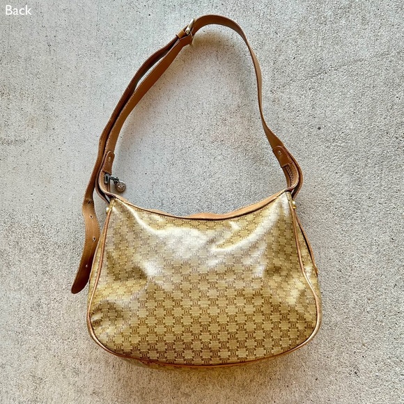 Celine Gold and Tan Shoulder Bag - Picture 1 of 10